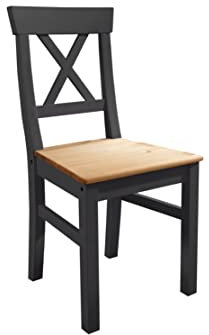 Woodroom Oslo Stuhl, Massivholz Kiefer grau