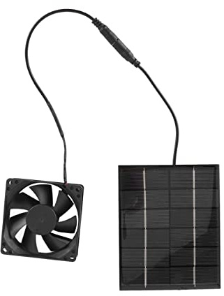 Solfläkt, Miniventilatorfläkt, Solpanelsfläkt för små Hönshus, Växthus, Luftflöden i Hönshus, Etc, Verktyg för Ventilationsvärmeavledning
