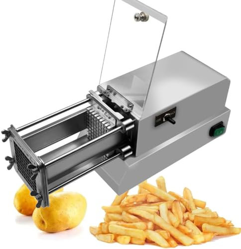 DPDZSW Coupe Frites électrique en Acier Inoxydable Professionnel, Trancheuse de Frites avec Lame, Coupe Pomme de Terre Frite Antidérapante pour Friteuse, Coupe Frites électrique,10mm