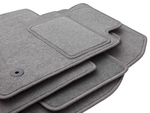 Wielganizator Automatte – Passend für BMW 3 E46 Cabrio 2000-2007 – Velours – Autozubehör - Praktische Fußmatte Auto – 4-teilig - grau