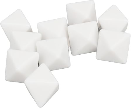 Set di Dadi D8 Vuoti da 20 Pezzi, Set di Dadi Poliedrici RPG per Giochi da Tavolo Insegnamento del Conteggio di Matematica