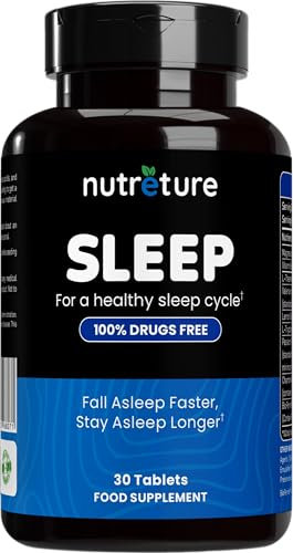 Calming Natural Sleep Supplement Without Melatonin – L-Theanine & Magnesium Sleep Aid Without Melatonin – Non-GMO Magnesium Supplement Melatonin-Free Sleep Aid for Adults by Nutreture, 30 Ct.