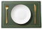 Beydodo Tischsets Abwaschbar, Platzset Leder Grün Grau 43x30 Beidseitig mit Gold Linien Platzdeckchen 6er Set Nordisch