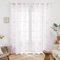 Deconovo Tende per Interni Moderne Ricamate con Anelli 140x183 cm, Tende Trasparenti Eleganti in Voile per Finestre di Camera da Letto e Soggiorno, Set da 2 Pezzi, Rosa