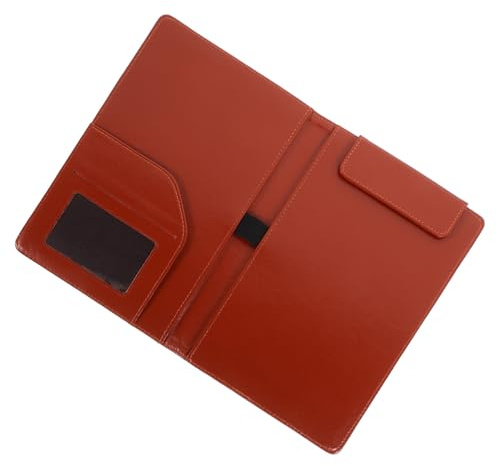 CIYODO Porte-Documents A5 en Polyuréthane Marron Pince Multifonction Organiseur de Dossiers Papier et Tableau D’Écriture pour Factures et Menus en Restauration et Hôtellerie