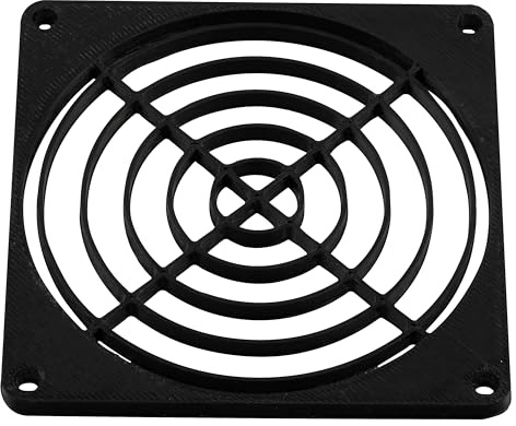 Aerzetix - Set di 4 Griglie per Ventola 80x80 mm in plastica per Computer PC stampanti dispositivi audiovisivi proiettori multimediali | Colore Nero