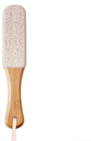 Escofina de pedicura para eliminar callos y piel áspera con construcción de madera para el cuidado de los pies a largo plazo (blanco)