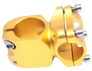 CarbonEnmy Cykelstam 25,4 mm kort 38 mm aluminium 7 graders styrstam fixie Singlespeed BMX-gaffelskaft 28,6 mm svart guld röd blå silver (guld)