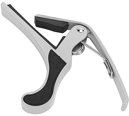 Vroomoto Capodastre de Guitare électrique en Alliage, Ensemble de 2 Médiators pour Mandoline Banjo (Argent)