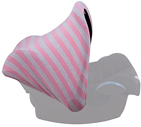 JYOKO KIDS Universal Sonnenschutz Sonnenverdeck kompatibel mit Maxi Cosi, Babyschalen oder Kinderwagen, gruppe 0 Autositz, geeignet für die meisten Marken (Pink Island)