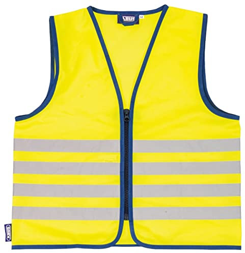 ABUS Kinder-Warnweste Lumino Reflex Vest Kids - Sicherheitsweste für bessere Sichtbarkeit bei Tag und Nacht - mit Reißverschluss - Größe S