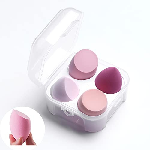 WANBY Makeup Sponges Blender Sponges Set Latex Free Makeup Blenders for Foundation Concealer Liquid Cream and Powder (4Pcs)