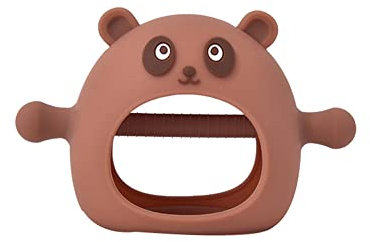 ISAKEN Baby Beißhandschuhe mit Beißring Spielzeug, Beißspielzeug Baby Zahnungshilfe BabyBeisring Non-Dropping Design Beißspielzeug Baby Spielzeug 0-6 Monate Baby