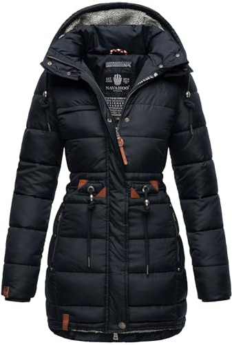Navahoo Damen Winter Jacke Steppjacke Stepp Winterjacke gesteppt B876 [B876-Dali-Navy-Gr.XXL]