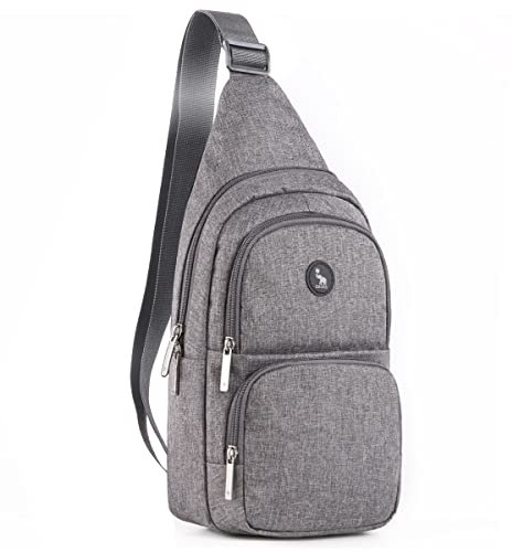 OIWAS Brusttasche Herren Kleine Crossbody Bag Schultertasche Umhängetaschen Herrentasche zum Freizeit Urlaub Wandern Kuriertasche Leichte Reisen Grau