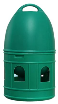 predolo Abbeveratoio per Uccelli/Anatra Pollo Quaglia Distributore d'Acqua Alimentatore Automatico con Manico sospeso/Abbeveratoio di Grande capacità, Verde 3L