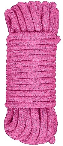 Cuerda de algodón suave, cuerda de algodón de 10 m de grosor, cuerda suave multiusos de algodón trenzado para proyectos de manualidades, cuerda colgante (cuerda rosa)