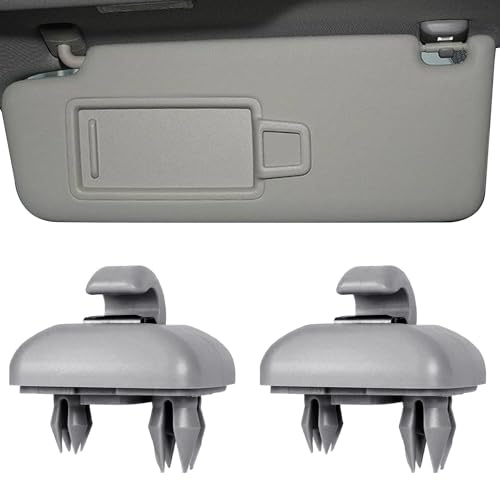 ANBOO 2 unidades de soporte para parasol Au-di, gancho de clip compatible con Au-di A1 A3 A4 A5 S3 S4 S5 Q3 Q5 TT Soporte para parasoles 8U0857562 8E0857562A (gris)