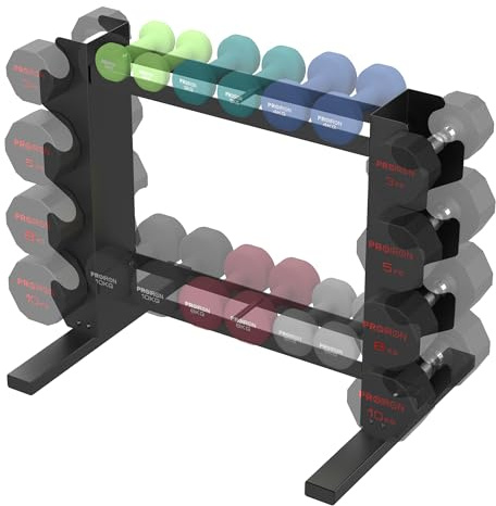 PROIRON Dumbbell Rack Stand for Home Gym, Upgraded Stable Weight Rack, 4-Tier Dumbbell Rack Stand Only Holder for Dumbbells, Free Weights, 450LB Capacity Heavy-Duty Compact Storage Organizer