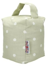 The Wheat Bag Door Stop, Handmade Home Decoration Farmhouse Style - Dotty Sage Green