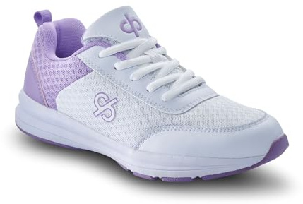 Drakes Pride Flora Ladies Lawn Bowling Shoes. 3-8 (White & Purple., UK Footwear Size System, Adult, Women, Numeric, Medium, 6)