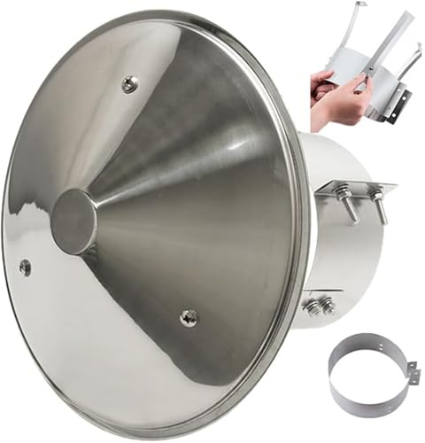 Fumaiolo Comignolo in Acciaio Inox 201 ComignolO Terminale Circolare Fumaria Camino Cappello Comignolo Antivento Antipioggia Fumaiolo ComignolO Canna per Tetto Ventilazione 90mm(80mm)