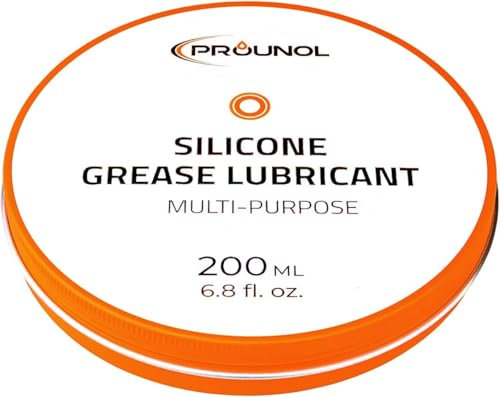 Prounol Graisse de silicone - 100% Lubrifiant au Silicone, pâte diélectrique à usage général, graisse en caoutchouc HT imperméable (200 ml)