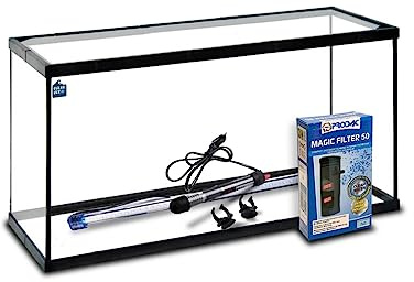 Acuario Cristal con Marco Negro 38 L. Kit Completo (P.50)