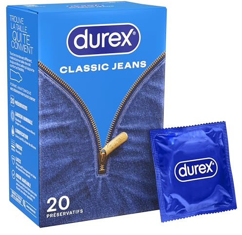 Durex CLASSIC JEANS - 20 Préservatifs - Confort et Confiance