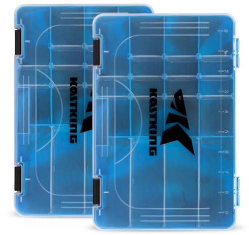 KastKing Bait Vault Camouflage Tackle Box, Plastic Fishing Tackle Box Storage Organizer with Removable Dividers, 2 Packs Tackle Trays Terminal Tackle Storage, Right Angle Lure Boxes