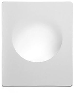 B·LED BARCELONA LED Wandeinbauleuchte, Kreis aus Gips, Ø 15 cm, GU10, Trimless/Integration