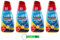 Finish Powergel Lot de 4 détergents liquides au gel citron pour lave-vaisselle, multifonctions, effet dégraissant, 30 lavages 600 ml + porte-clés Beni Culinari