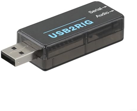 Bebykilemi Jianwu Amateur USB per scheda connettore con Ptt Control Audio e interfaccia di isolamento Usb2rig per Ptt Sound Yaesu per radio Icom compatibile e avere