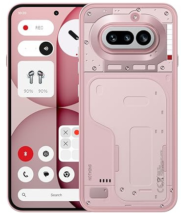 Nothing Phone (4a) - 50 MP Triple Camera with Up To 70X ultra Zoom, Transparent Design Smartphone, Long Lasting Battery and 50W Fast Charge, 120Hz AMOLED Display and Glyph Bar, 12GB + 256GB - Pink