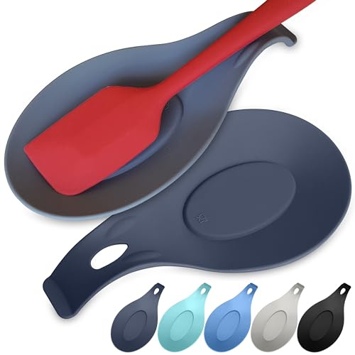 Silicone Spoon Rest for Stove Top, Set of 2, XL 9.2 Inch, DISHWASHER SAFE