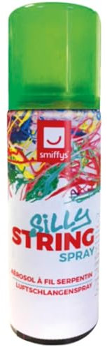 Smiffys Luftschlangenspray, Verschiedene Farben, Nicht-brennbar, 70ml pro Dose, 12 Halloween