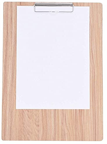 Klemmbrett A4, Clipboard Schreibbrett Mit Klemme, Nachhaltiges Schreibbrett Aus Holz, Clipboard Für Büro Und Unterwegs, A4 Holz Zwischenablage Künstler Skizze Brett Glatte, Braun