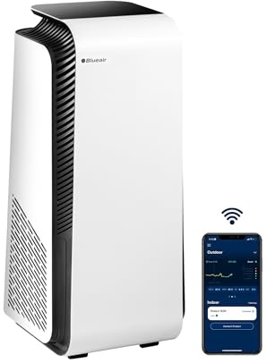 BLUEAIR Purificateur d'air HealthProtect 7370i, purificateur filtre à air HEPA Silent™, système de filtration pour purifier jusqu'à 67m2, blanc