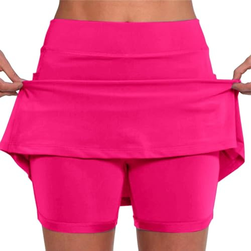 Jupe Short Femme Taille Haute Solide Tennis Golf EntraîNement Sports