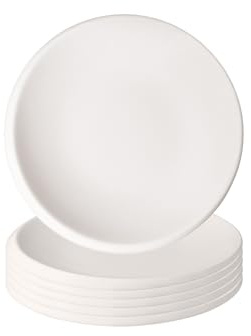 Villeroy & Boch NewMoon Brotteller 6er Set, 16 cm, Kleiner Teller für Frühstück, Brunch oder Vorspeisen, Premium Porzellan, Weiß