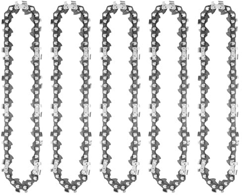 Joycabin 5 catene per motoseghe da 8 pollici, compatibili con tutte le mini motoseghe elettriche a batteria da 3/8, accessori per motoseghe elettriche, catene di ricambio per albero da giardino