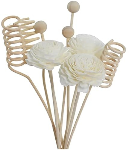 Muteitt Reed Diffuser Stick, 9 Pcs Natural Rattan Flower Reed Fragrance Diffuser Set, Fragrance Diffuser Replacement Rattan Sticks Home Decor
