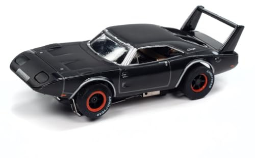Auto World SC412-4BLK Xtraction 1969 Dodge Daytona (Dark Grey) HO Scale Slot Car