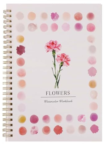 Cahier d'exercices aquarelle pour débutant - Livre de peinture avec instructions étape par étape, idéal pour l'apprentissage autonome, pour artistes et amateurs (fleur)