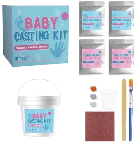 Fotavtryckssats för Kids DIY 3D Realistisk Handformningssats | Barnens Handavtryck i Minnessak För Vuxna, Par, Familjer, Blivande Föräldrar