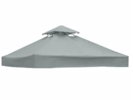 Gazebo Impermeable for jardín y Sol, Cubierta Superior de Repuesto, Parasol Techo, pabellón Patio Exterior, 3x3M(Grey)