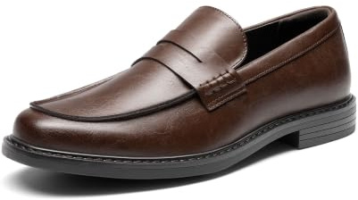 Bruno Marc Men's Penny Loafers Slip on Dress Shoes,Dark Brown,10.5
