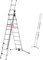 Hailo 9309-507 Profilot 2018 Aluminium Combination Ladder, Silver