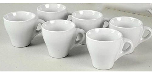 INNOVA 6 TAZZINE da Caffe' Tipo Bar Ceramica Bianca Senza PIATTINO
