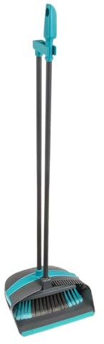 SIDCO Kehrgarnitur mit langem Stiel Schaufel Kehrblech Kehrset Kehrschaufel Handfeger
